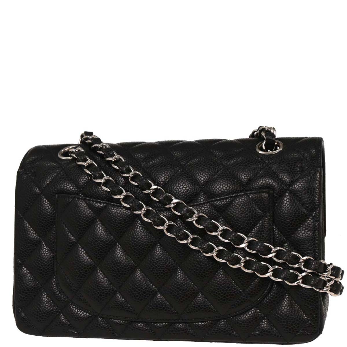 Chanel 2019 Black Caviar Small Classic Double Flap Shoulder Bag