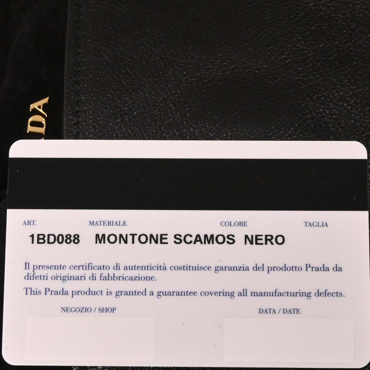 Prada Black Sheepskin Fur Leather Handbag