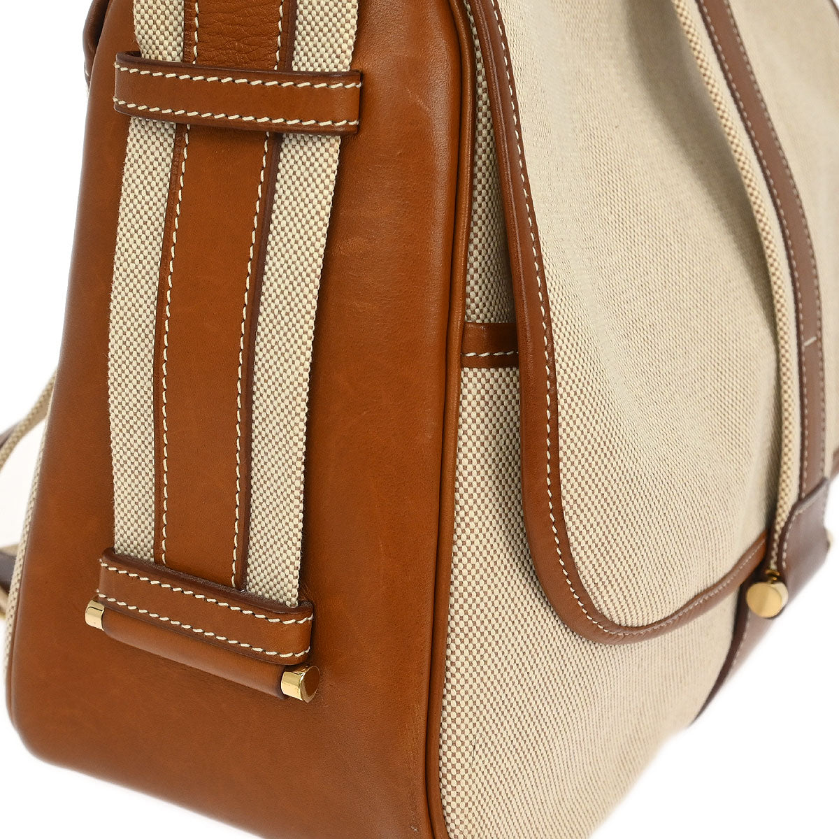 Hermes Natural Fauve Toile H Barenia Bourlingue Shoulder Bag