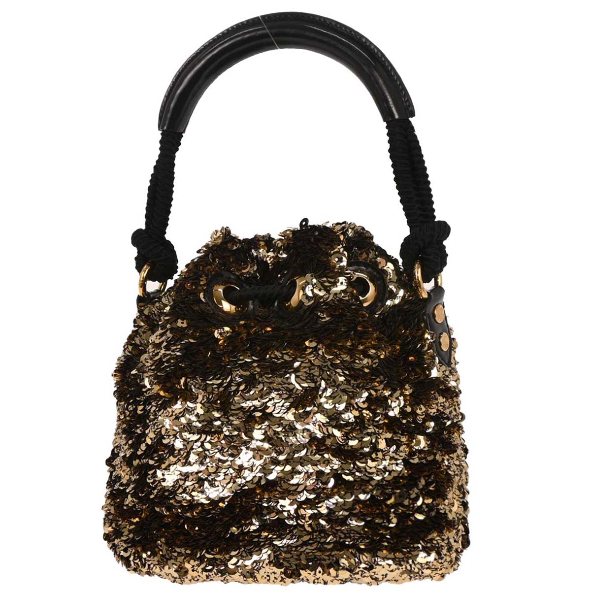 Louis Vuitton 2019 Gold Black Mini Noe Rococo All Sequin Bag