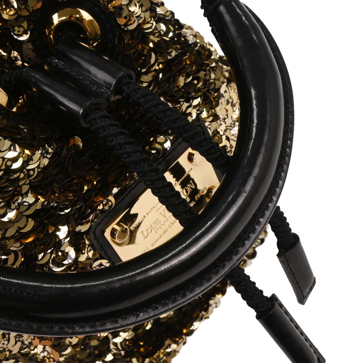 Louis Vuitton 2019 Gold Black Mini Noe Rococo All Sequin Bag