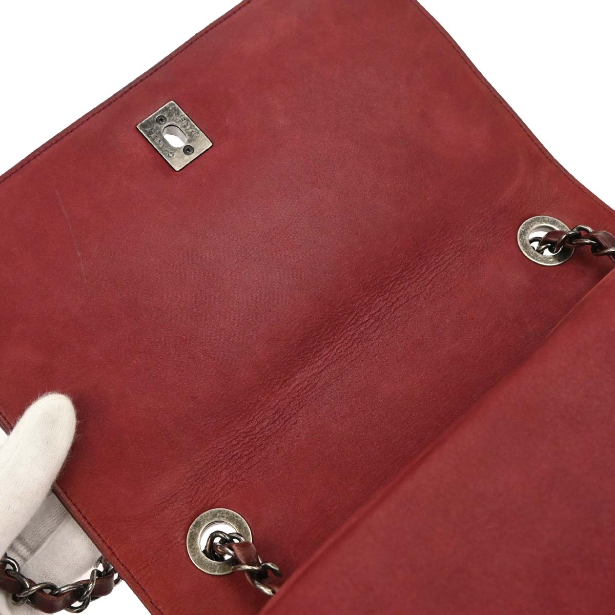 Chanel 2016-2017 Bordeaux Calfskin Day Trip Flap Shoulder Bag