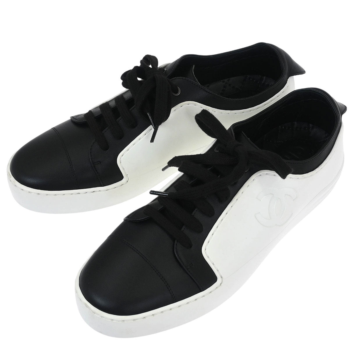 Chanel * Black Sneakers Shoes #39