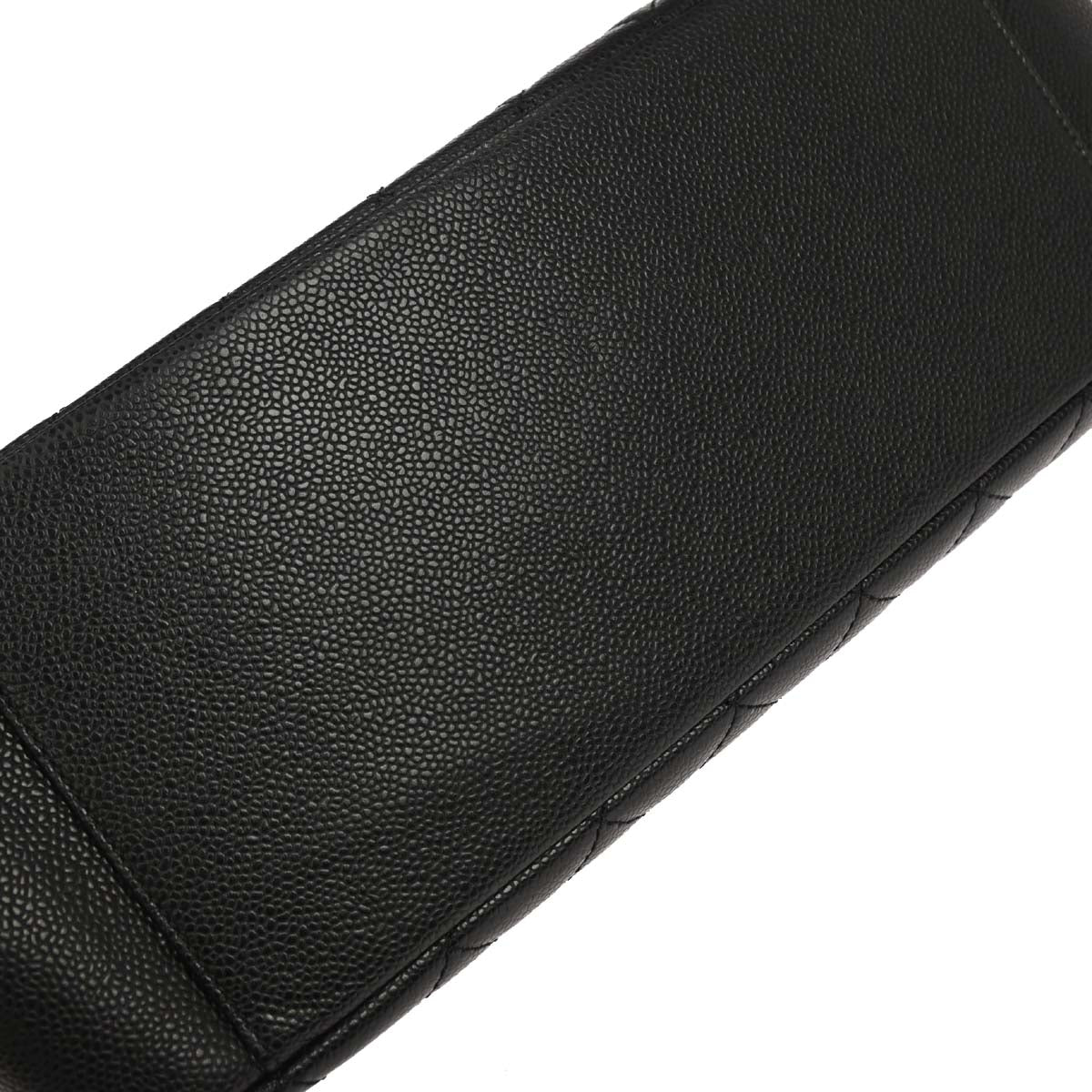 Chanel 2010-2011 Black Caviar Grand Shopping Tote GST Chain Handbag