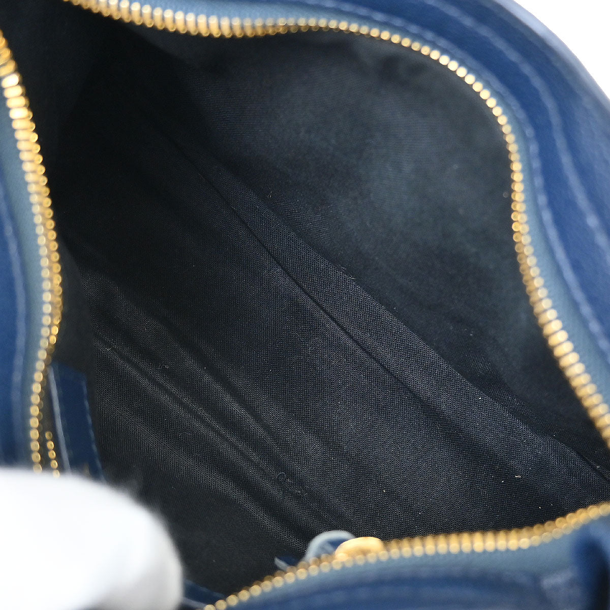 Balenciaga Navy Classic Metallic Edge Mini City