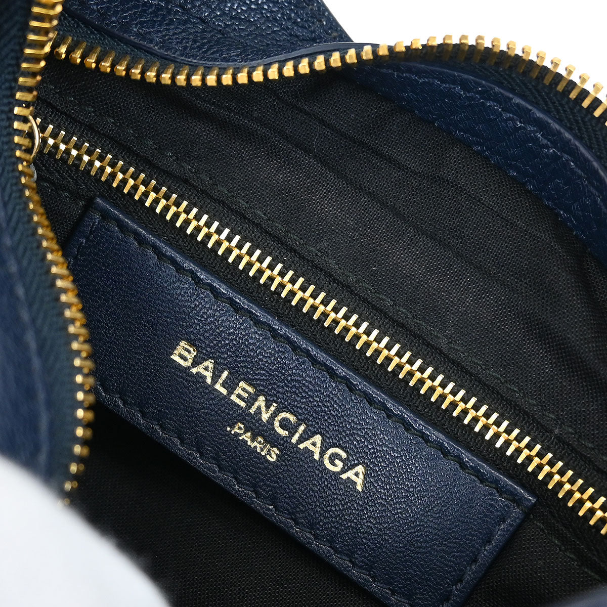 Balenciaga Navy Classic Metallic Edge Mini City