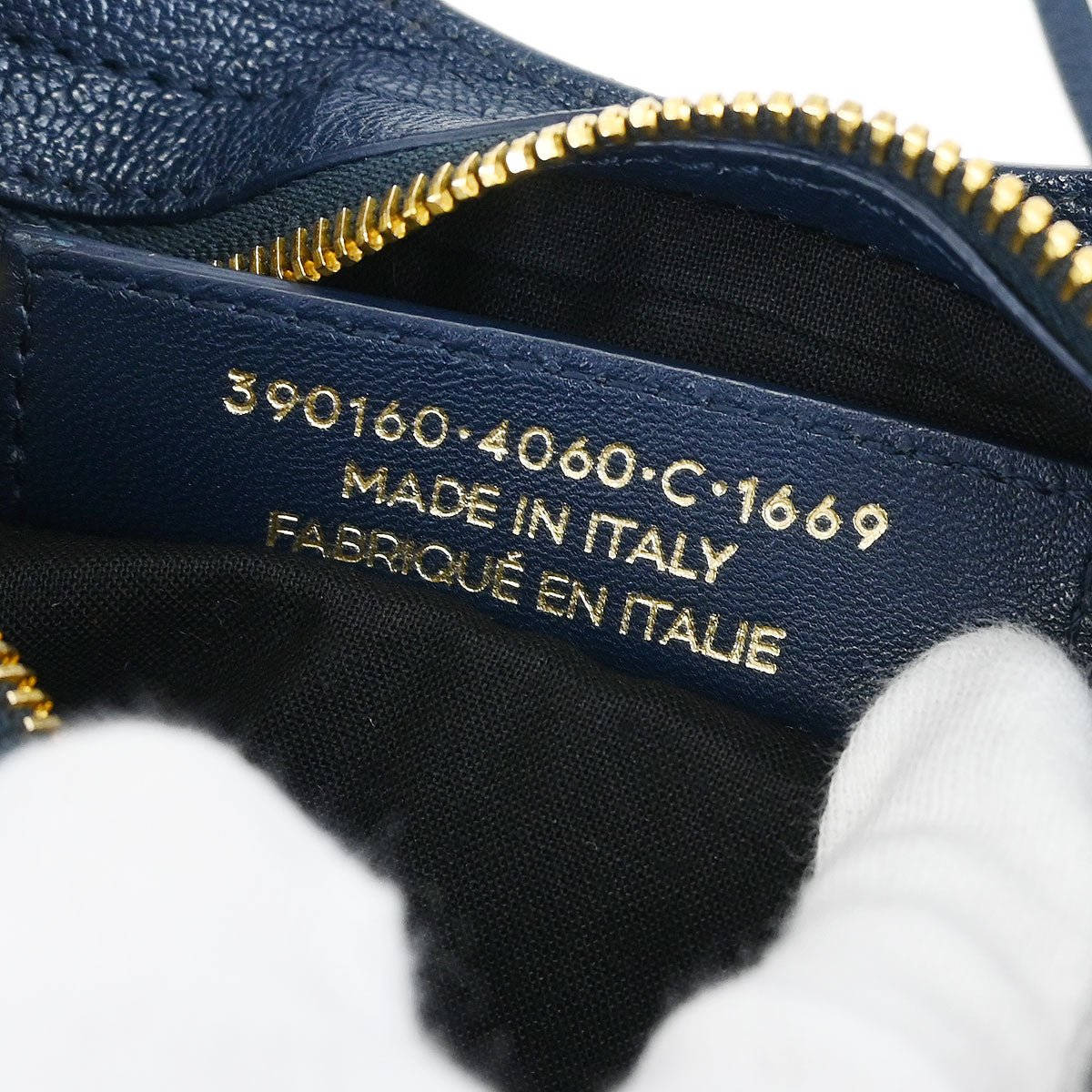 Balenciaga Navy Classic Metallic Edge Mini City