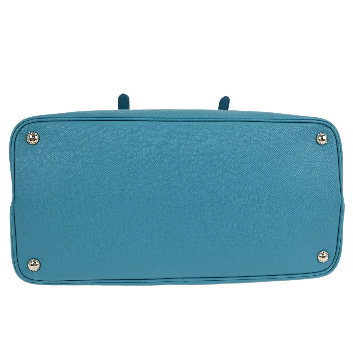 Prada Turquoise Blue Leather 2way Shoulder Tote Handbag