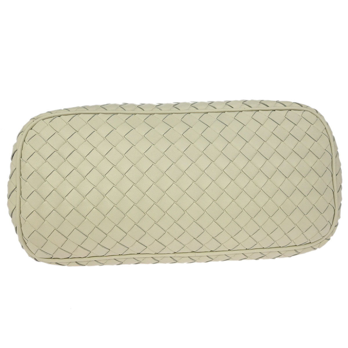 Bottega Veneta White Intrecciato Handbag