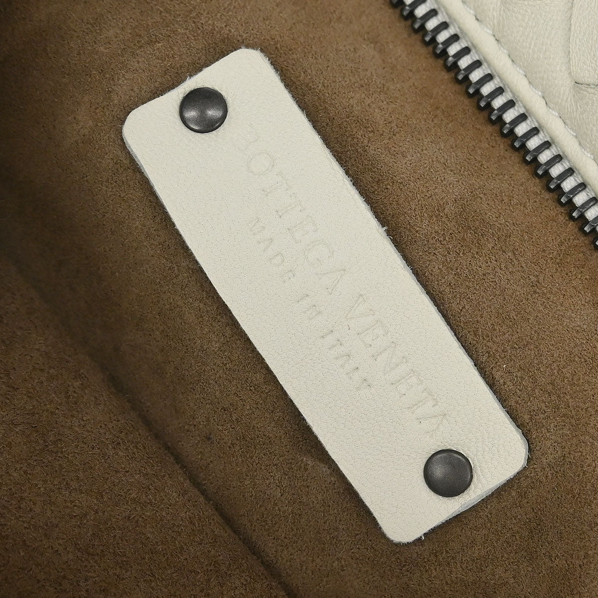 Bottega Veneta White Intrecciato Handbag