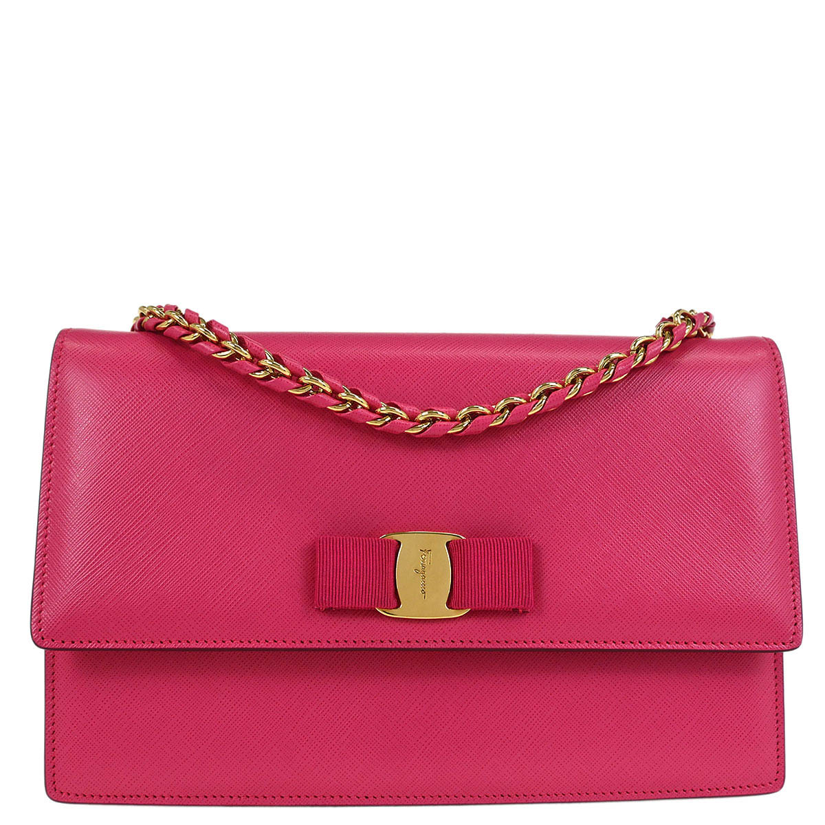 Salvatore Ferragamo Pink Vara Bow Shoulder Bag