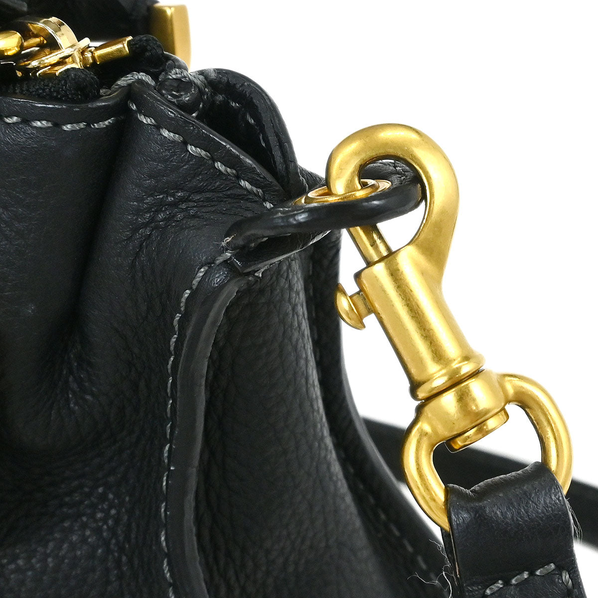 Chloe Black Leather Marcie 2way Shoulder Handbag