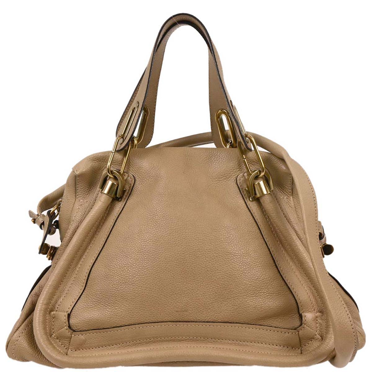 Chloe Beige Paraty 2way Shoulder Handbag