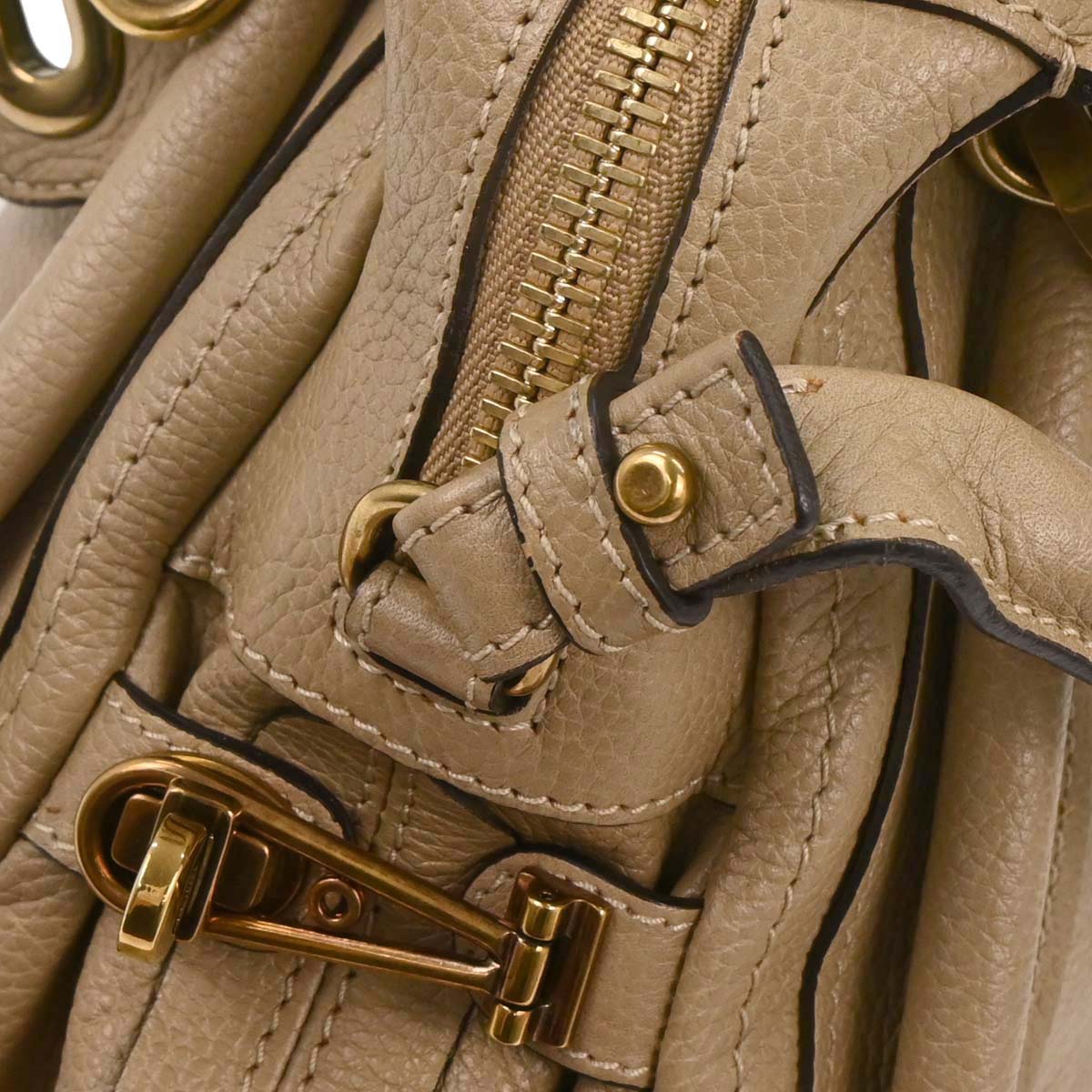 Chloe Beige Paraty 2way Shoulder Handbag