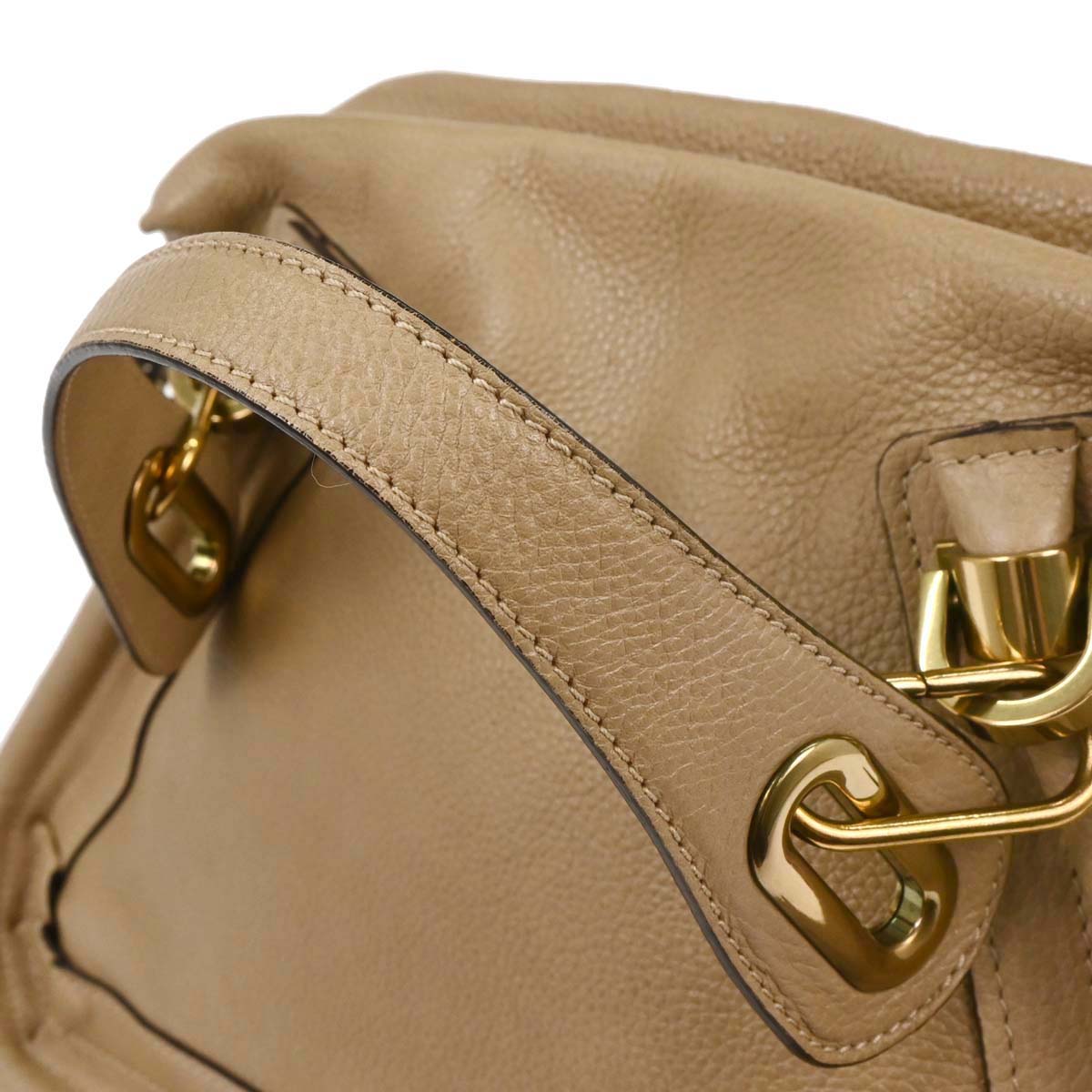 Chloe Beige Paraty 2way Shoulder Handbag