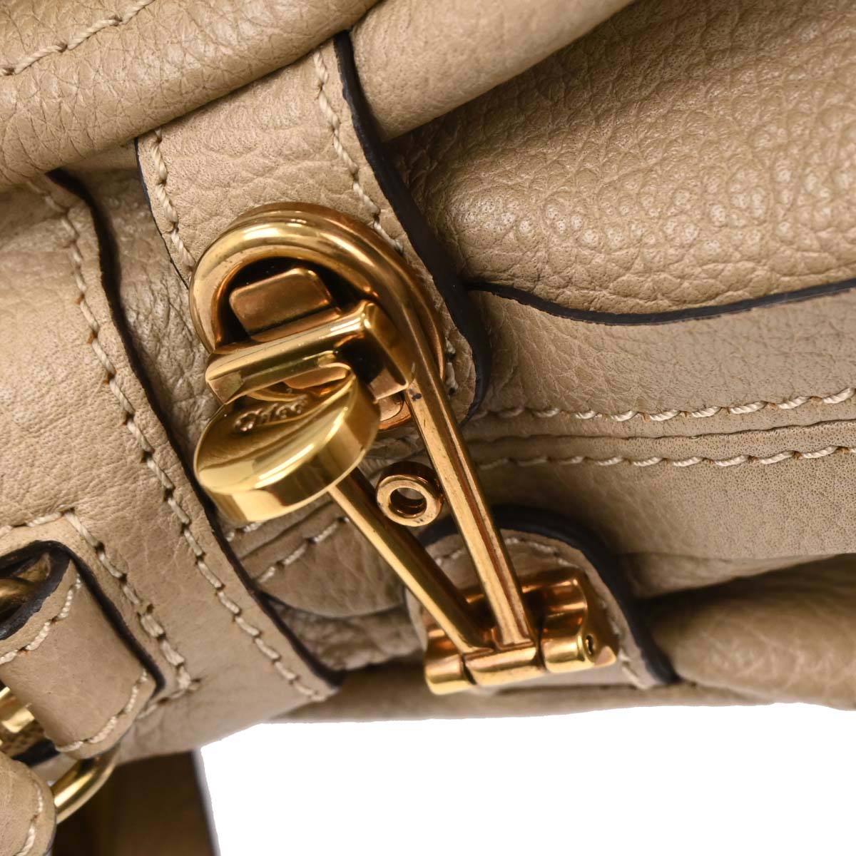 Chloe Beige Paraty 2way Shoulder Handbag