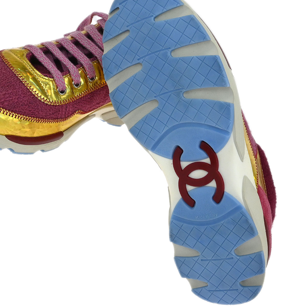 Chanel * Pink Sneakers Shoes #37