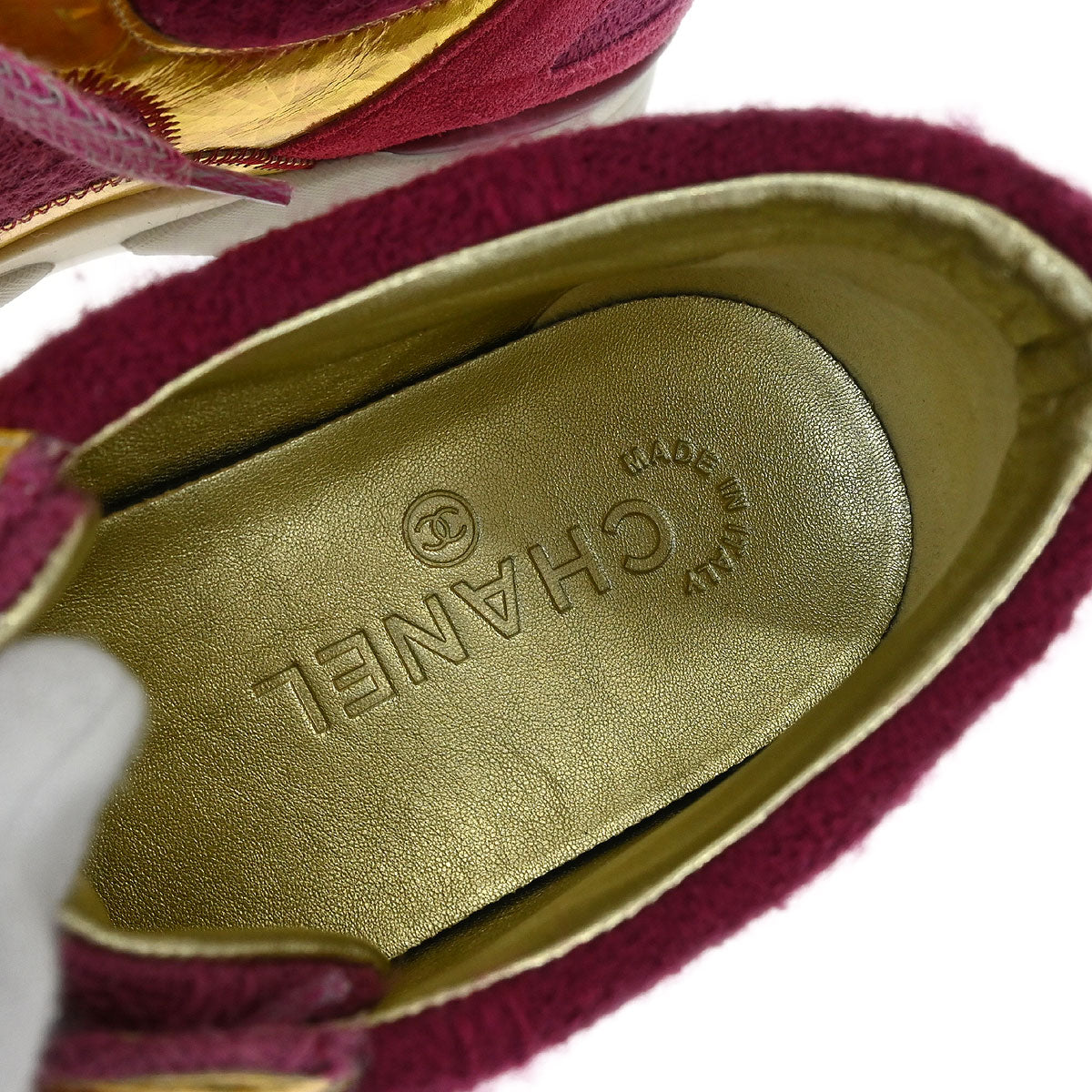 Chanel * Pink Sneakers Shoes #37