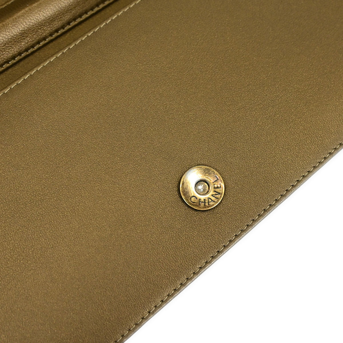 Chanel 2010-2011 Gold Lambskin Bijou Choco Bar Pushlock Full Flap Shoulder Bag