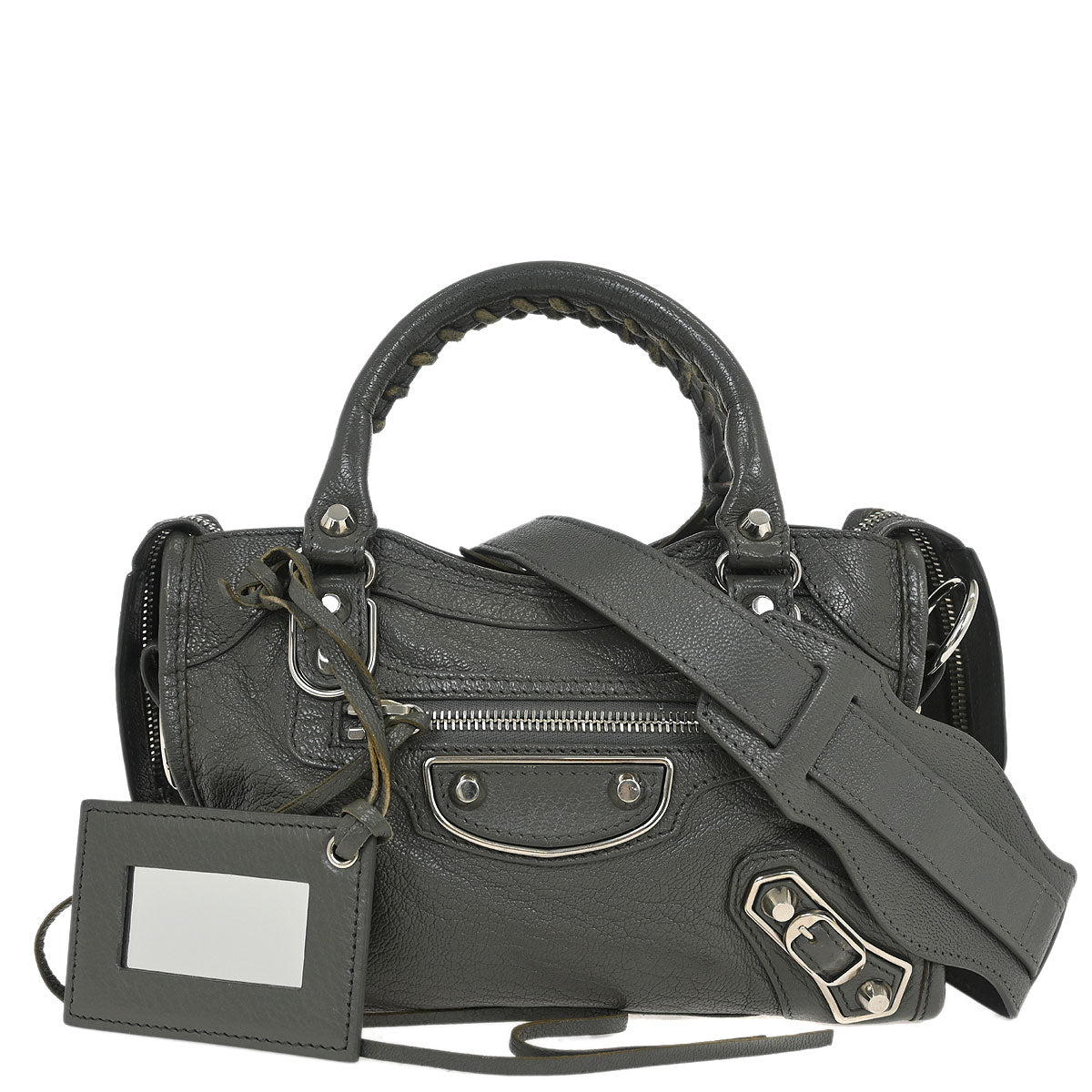Balenciaga Gray The City Mini Handbag