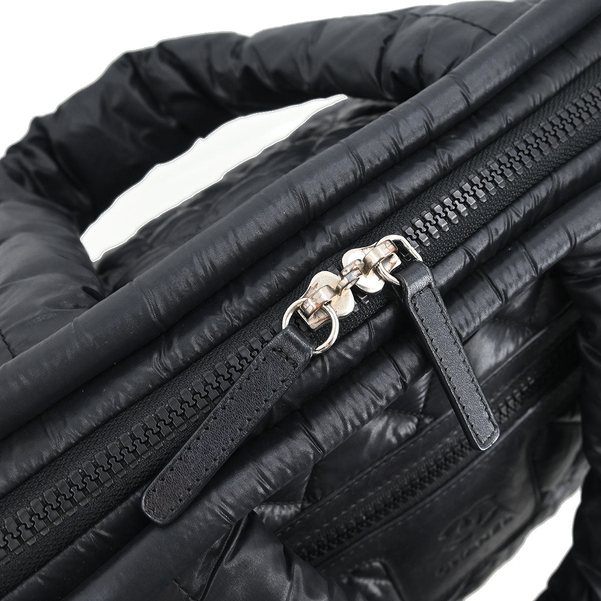 Chanel 2011 Black Nylon Coco Cocoon Bowling Bag Handbag