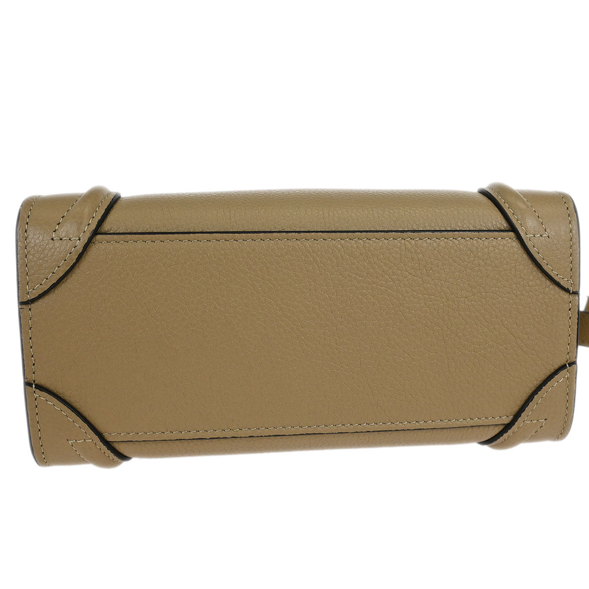 Celine Brown Leather Nano Luggage Tote Bag