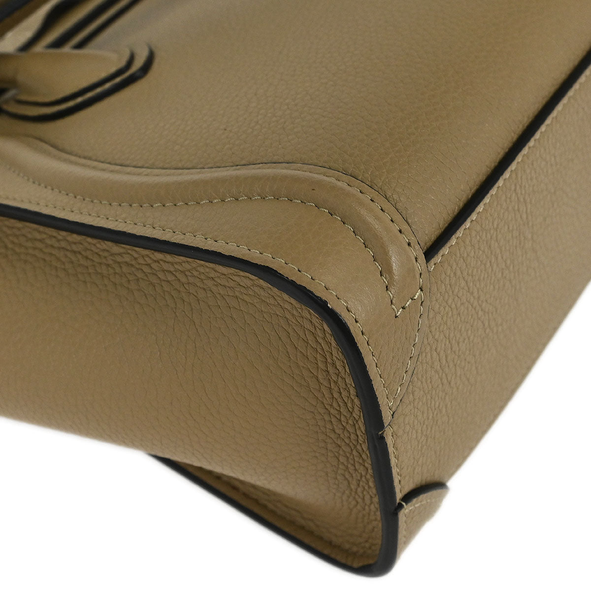 Celine Brown Leather Nano Luggage Tote Bag