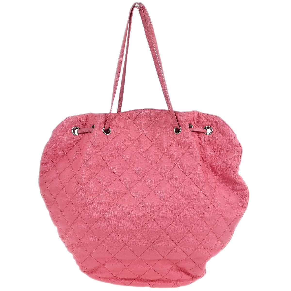 Chanel Pink Caviar Tote Drawstring Handbag