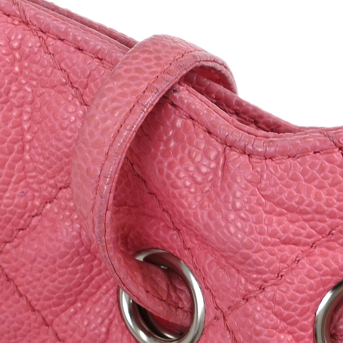 Chanel Pink Caviar Tote Drawstring Handbag