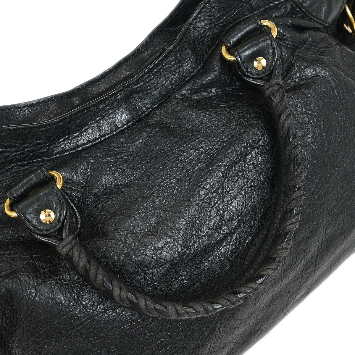 Balenciaga Black The Giant City 2way Shoulder Handbag
