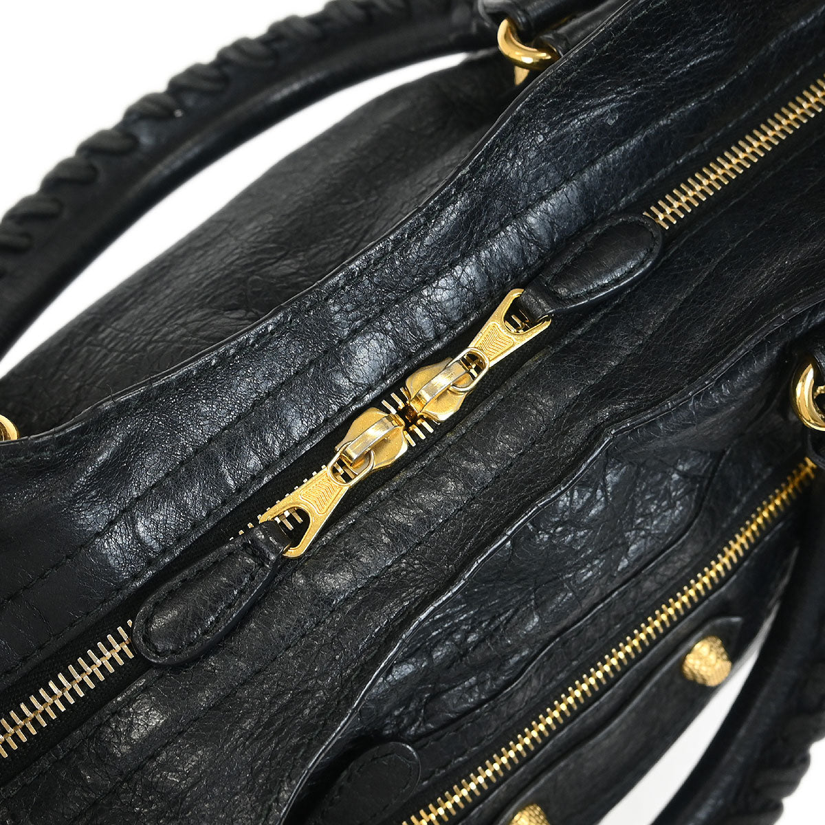 Balenciaga Black The Giant City 2way Shoulder Handbag