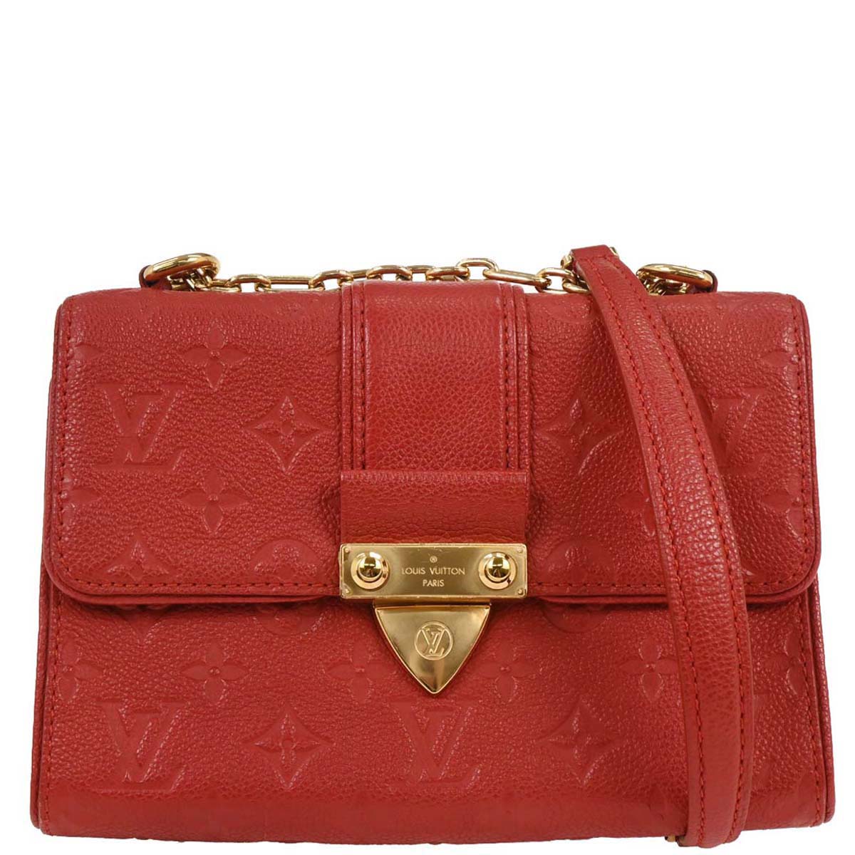 Louis Vuitton 2018 Red Monogram Empreinte Saint Sulpice PM M43393