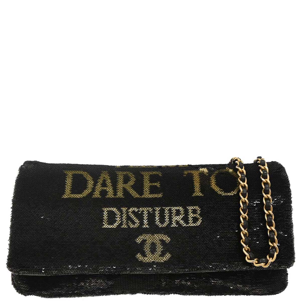 Chanel Black Sequins Dare To Disturb Shoulder Bag