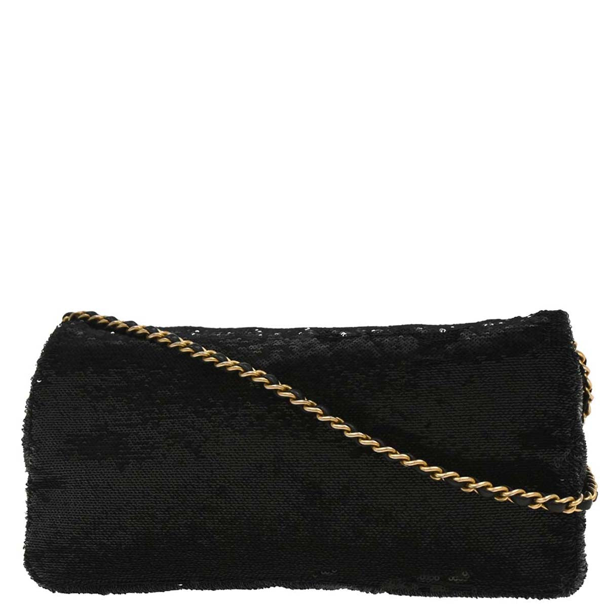 Chanel Black Sequins Dare To Disturb Shoulder Bag
