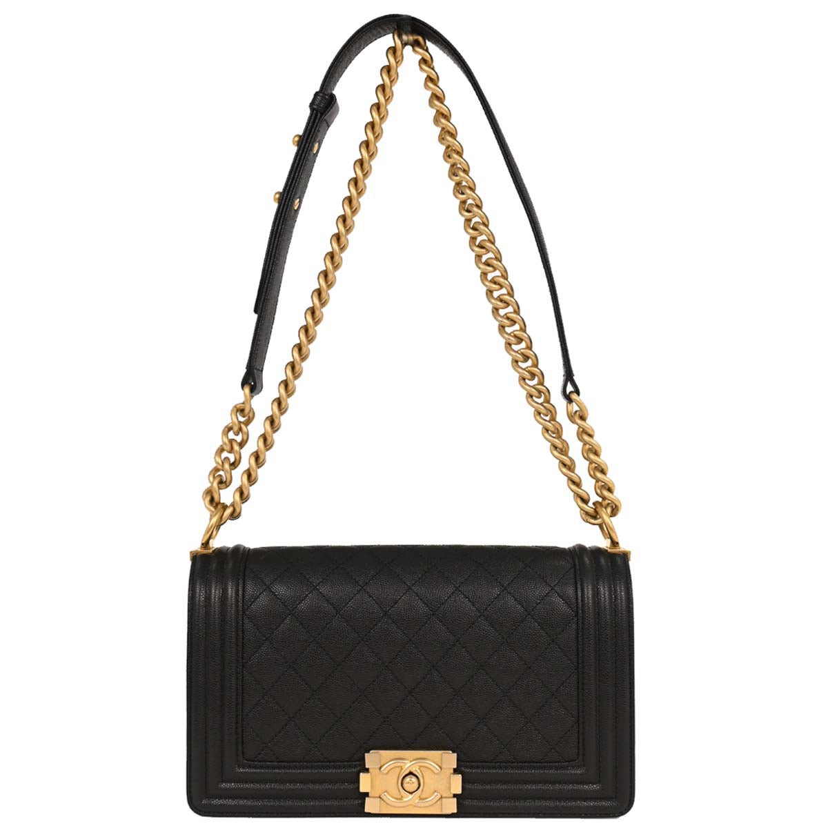 Boy Chanel Black Caviar Medium Shoulder Bag