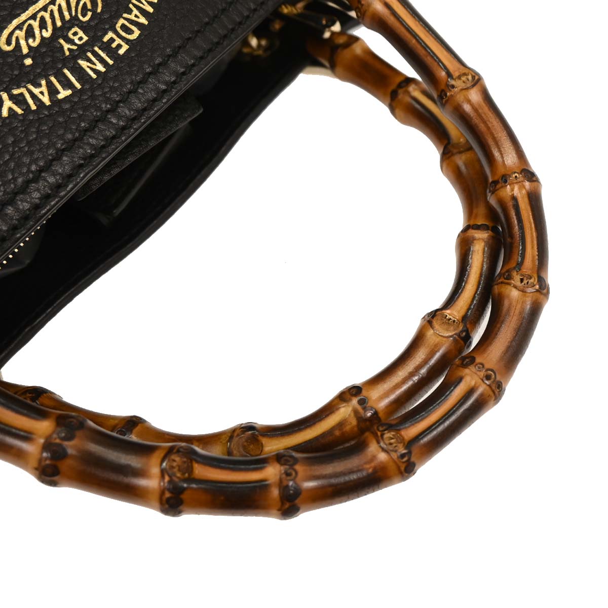 Gucci Black Calfskin Bamboo Shopper 2way Shoulder Tote Bag