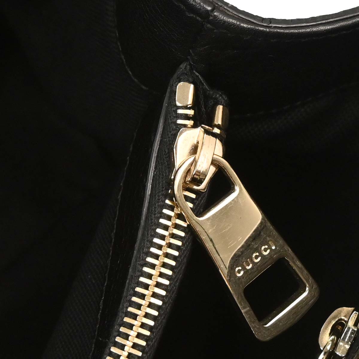 Gucci Black Calfskin Bamboo Shopper 2way Shoulder Tote Bag