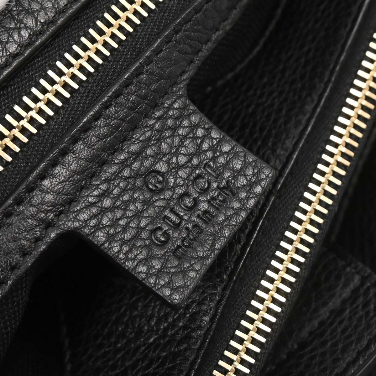 Gucci Black Calfskin Bamboo Shopper 2way Shoulder Tote Bag