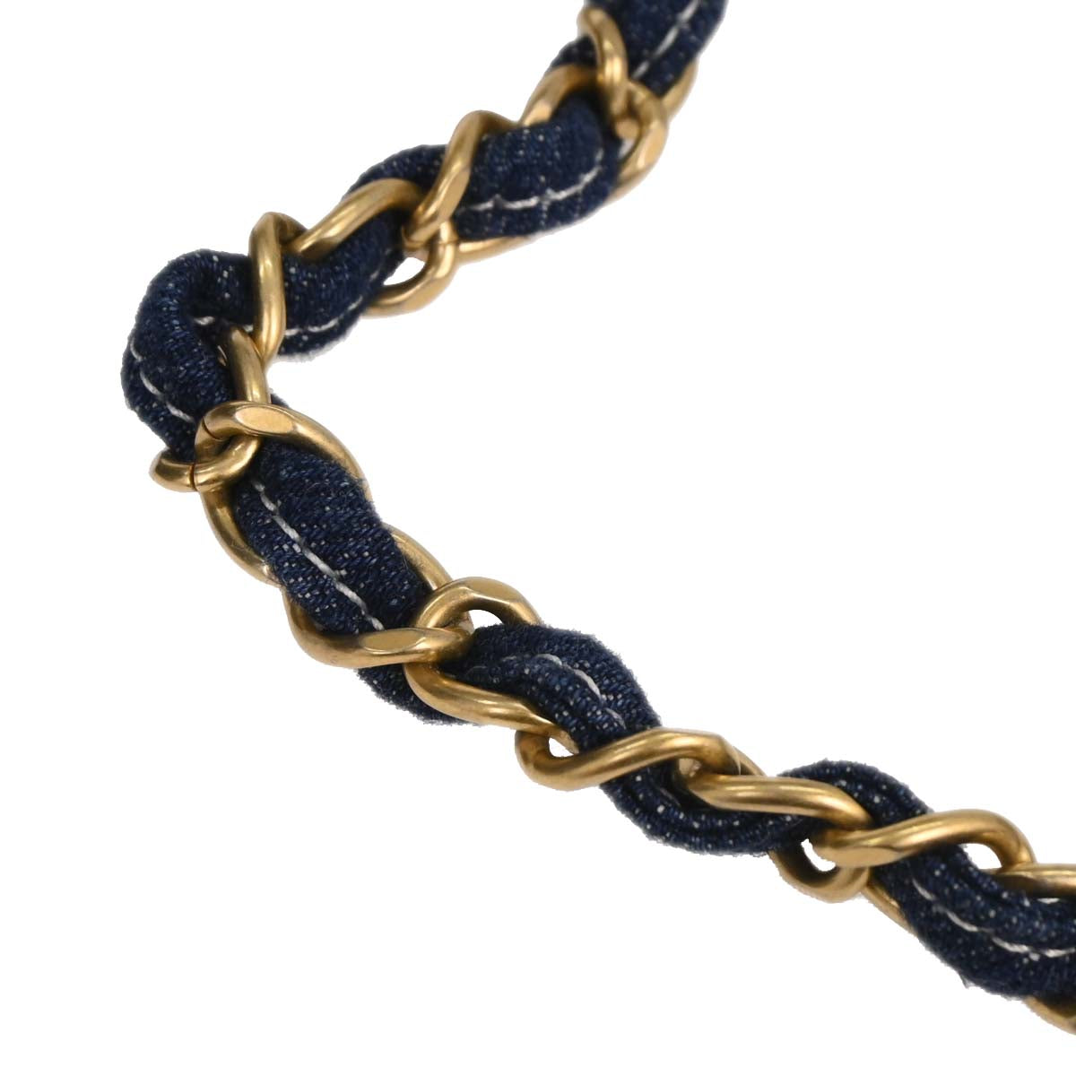 Chanel Blue Denim Vanity 2way Shoulder Handbag