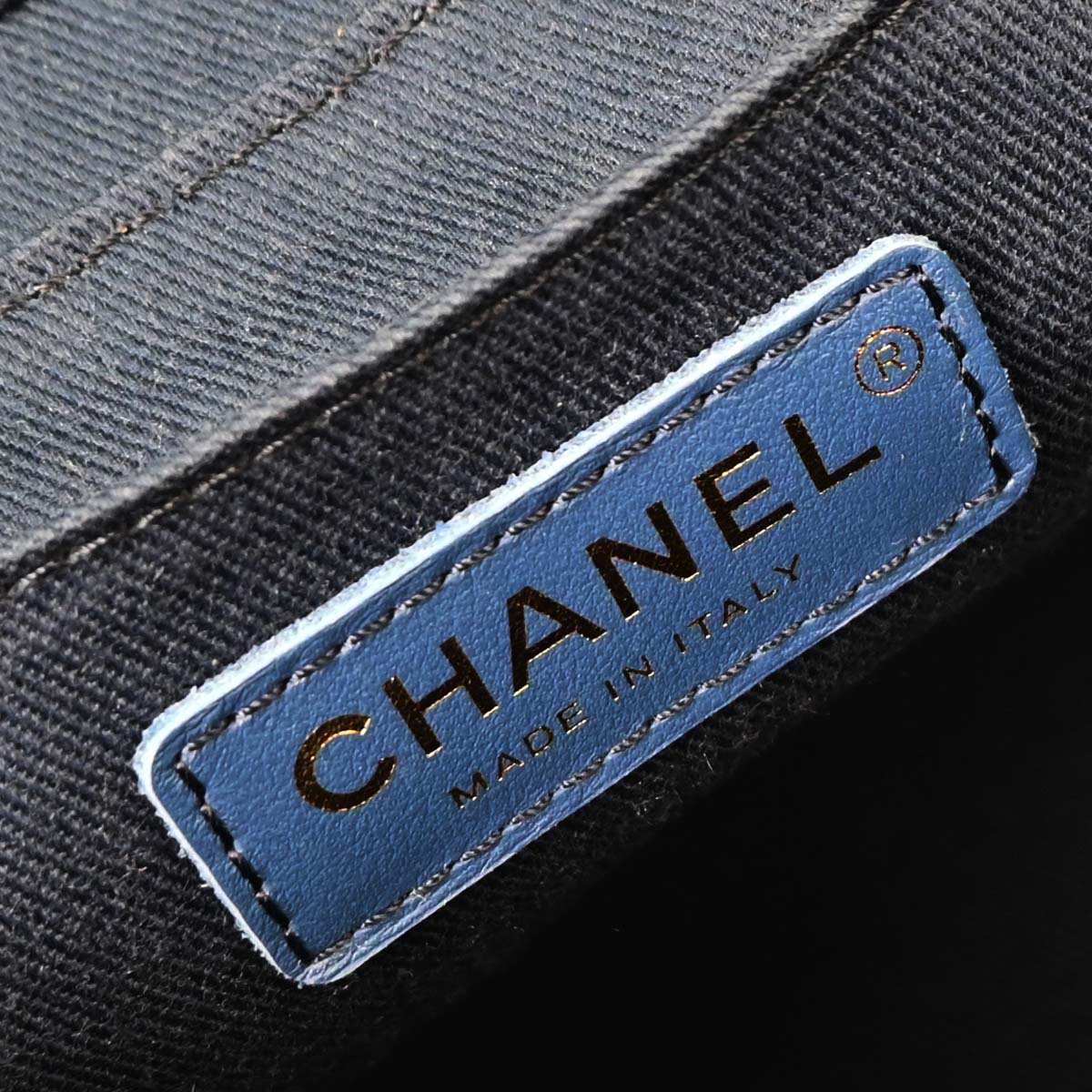 Chanel Blue Denim Vanity 2way Shoulder Handbag