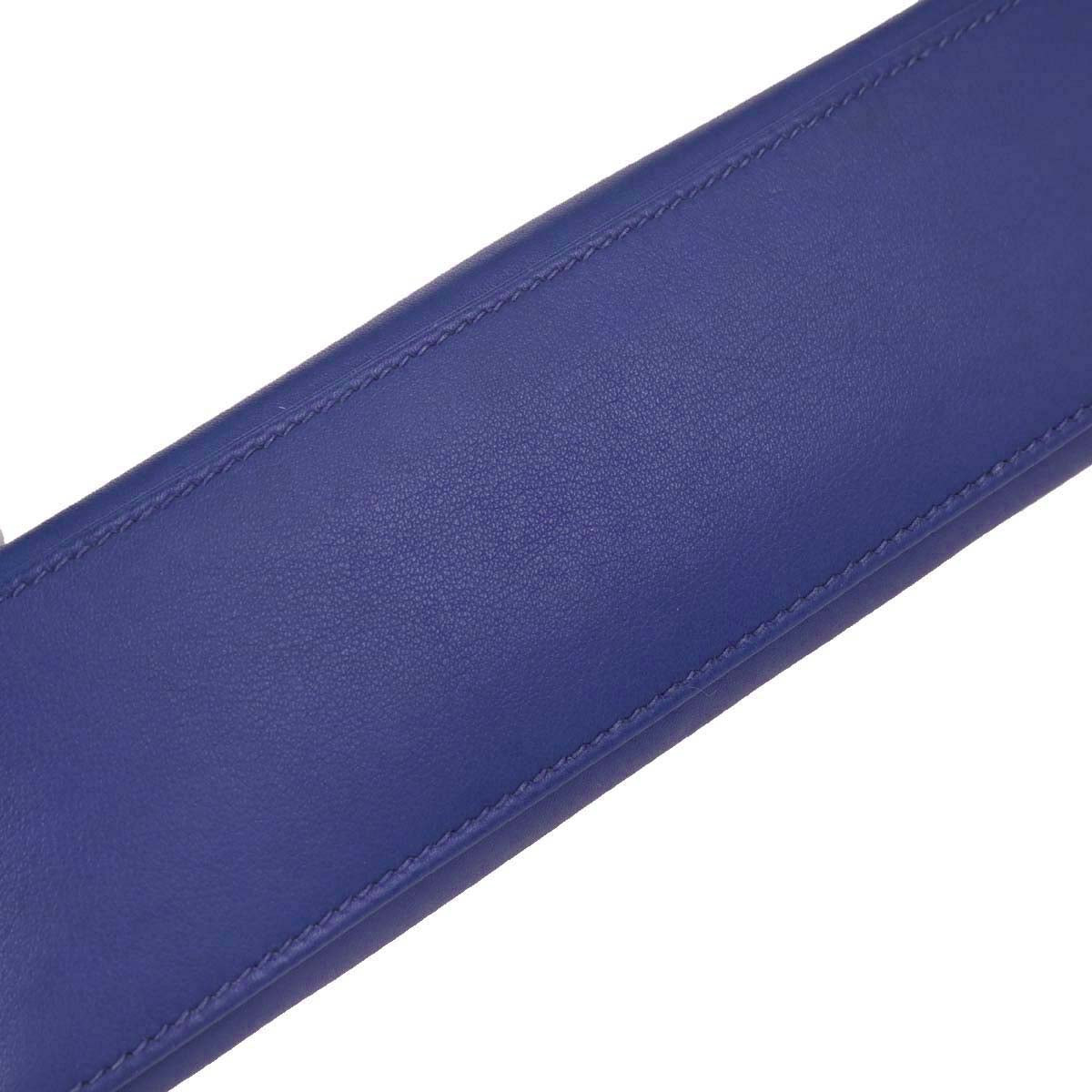 Hermes Blue Electric Swift Kelly Pochette Handbag