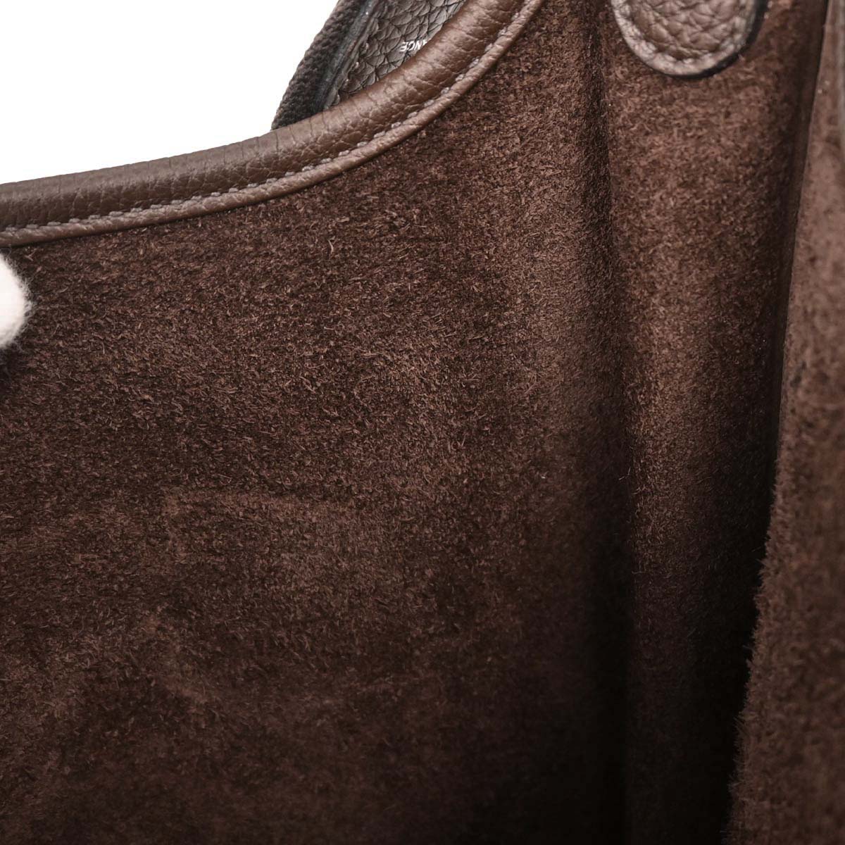Hermes Chocolat Togo Evelyne 3 29 PM Shoulder Bag