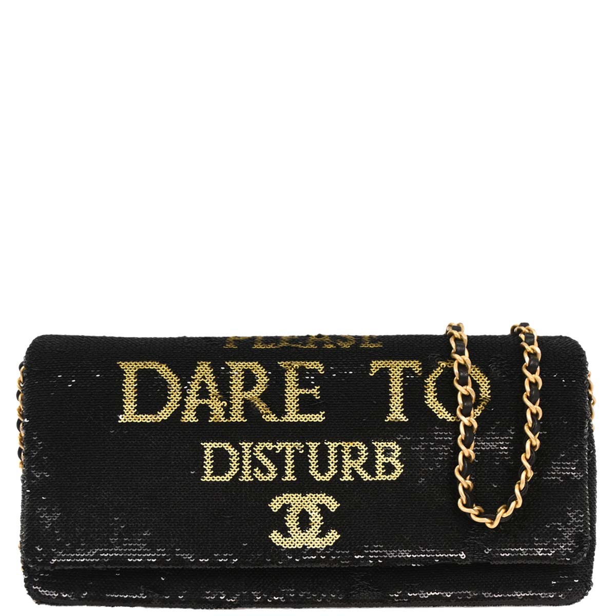 Chanel 2017 Black Sequins Dare To Disturb Shoulder Bag
