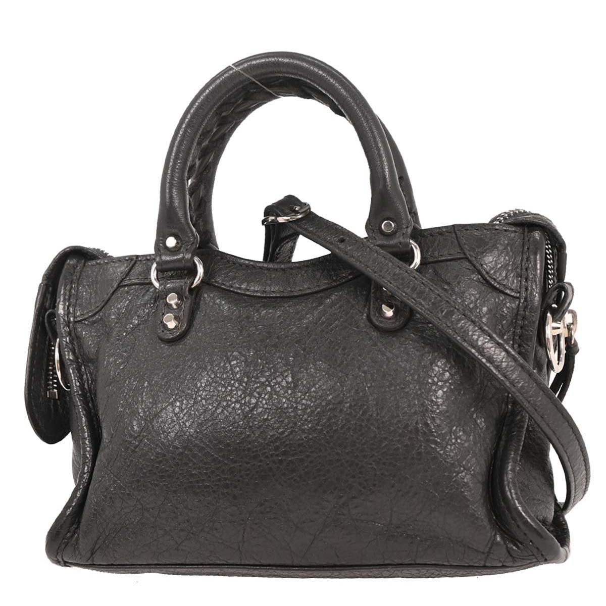 Balenciaga Gray Classic Nano City 2way Shoulder Handbag