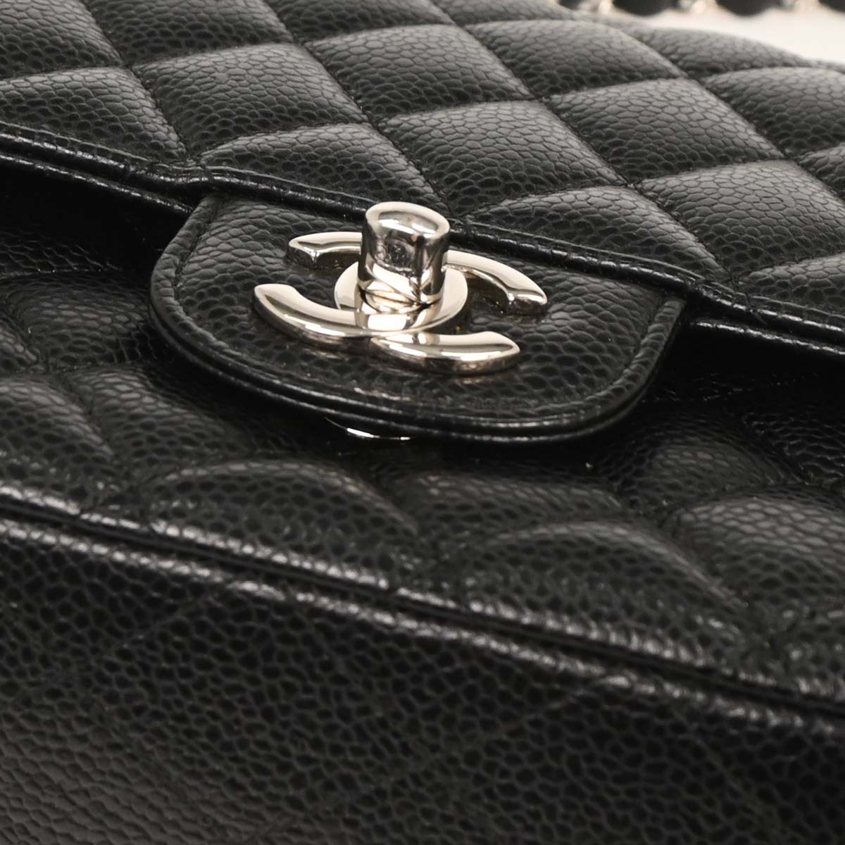 Chanel Black Caviar Medium Classic Double Flap Shoulder Bag