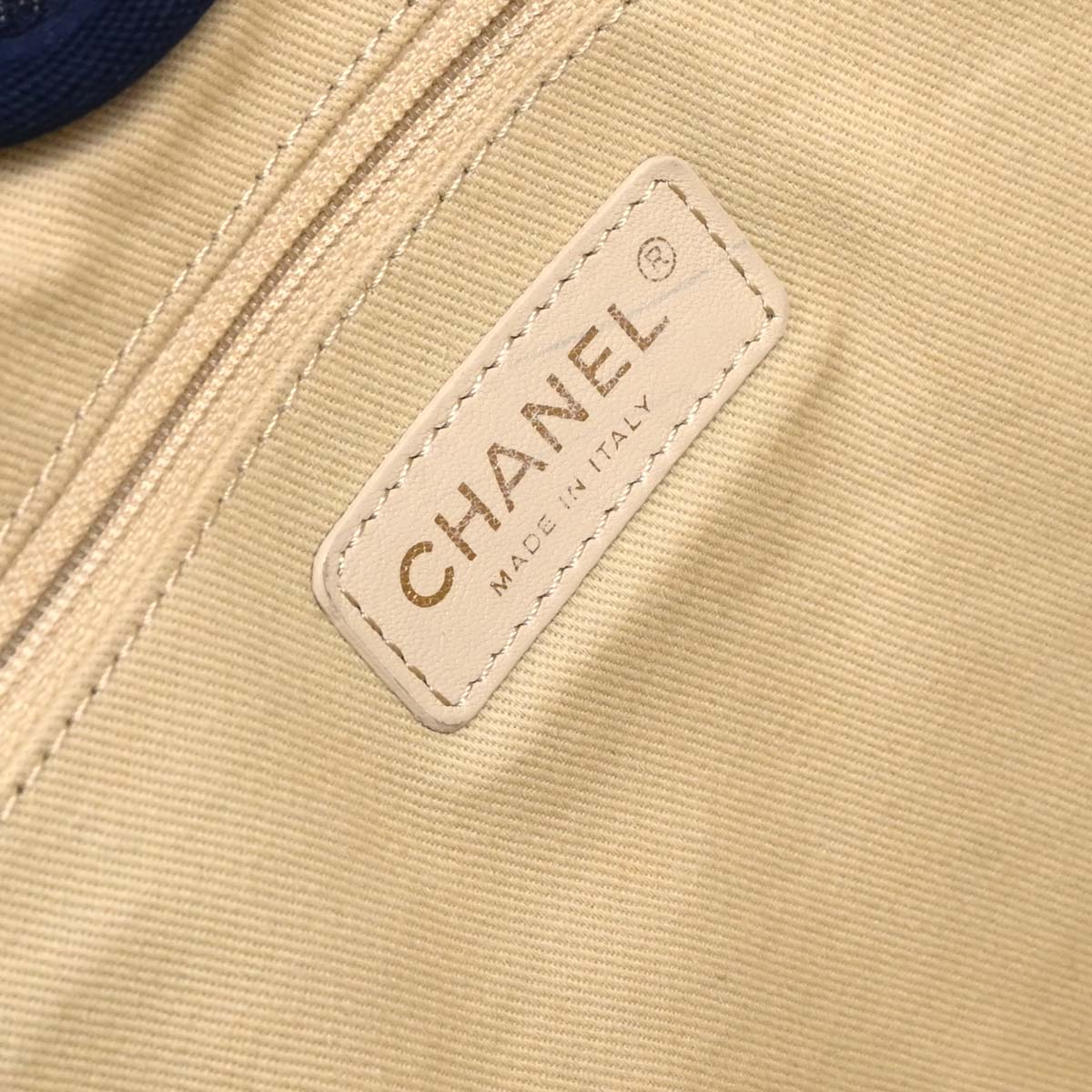 Chanel 2012-2013 Navy Denim Small Deauville Tote Handbag