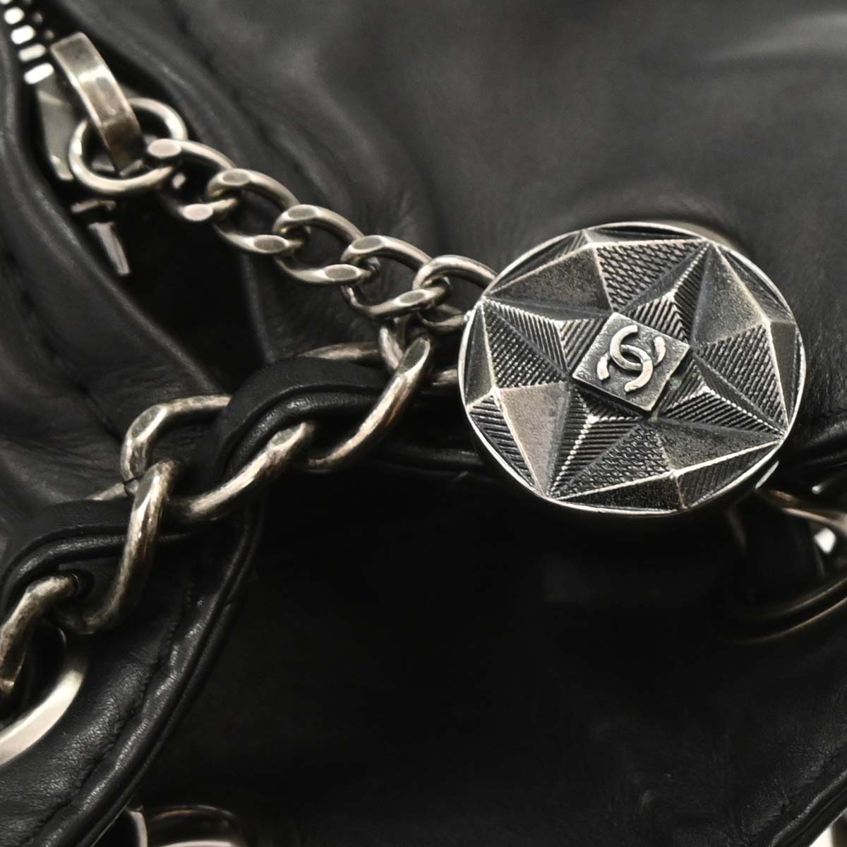 Chanel Black Calfsikin 2way Backpack Shoulder Bag