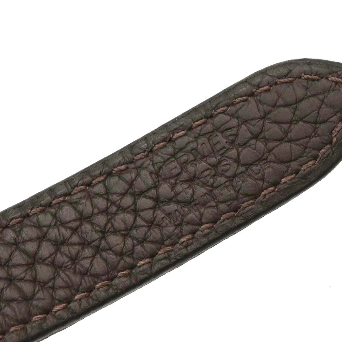 Hermes Ebene Taurillon Clemence Silky City 33 MM Shoulder Bag