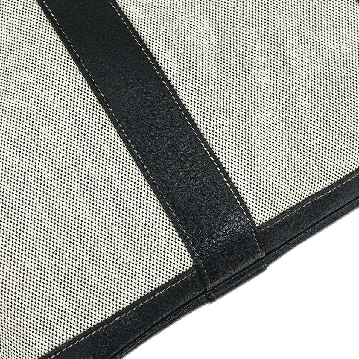 Hermes Black Toile H Buffalo Garden Party 36 PM Tote Bag