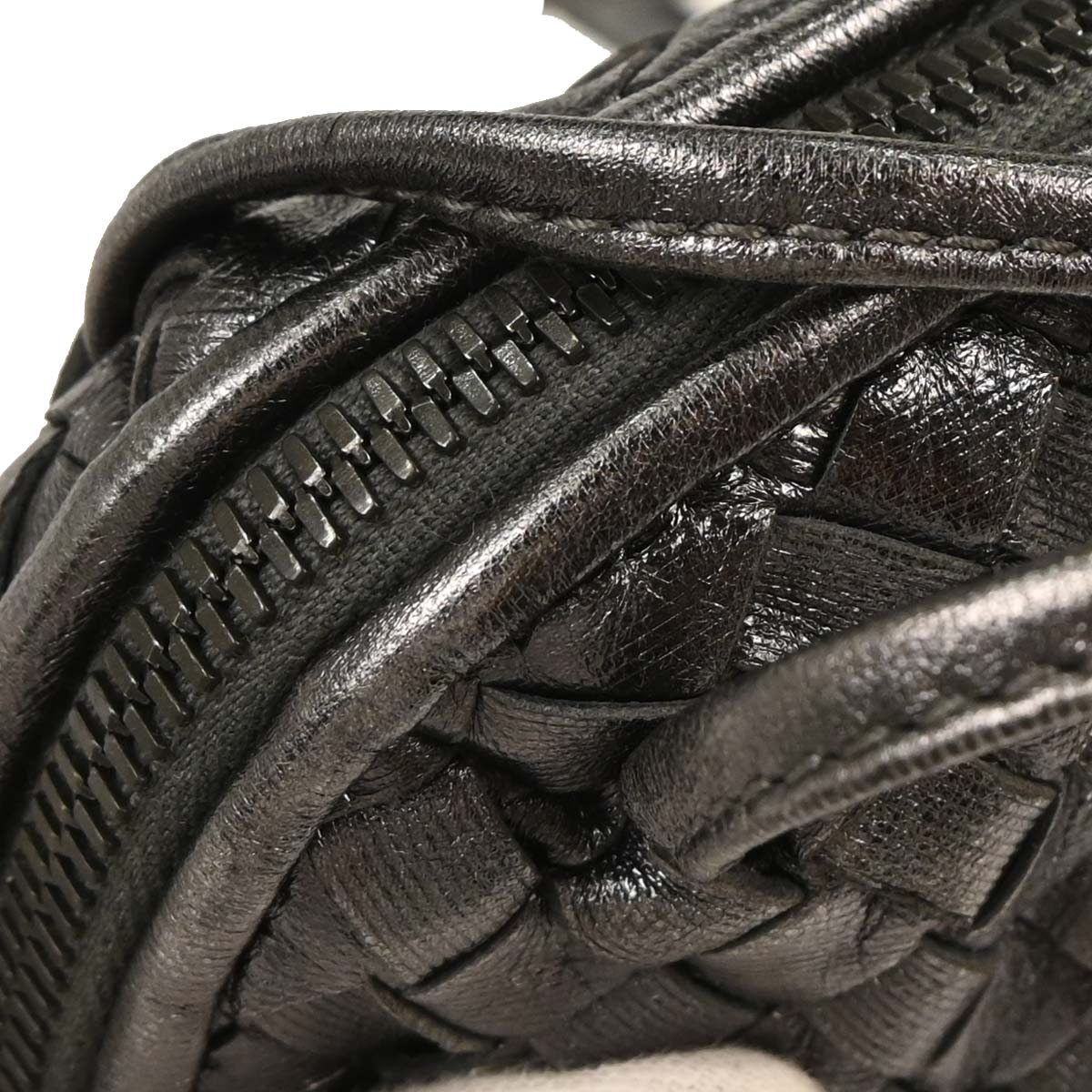 Bottega Veneta Metallic Silver Intrecciato Shoulder Bag